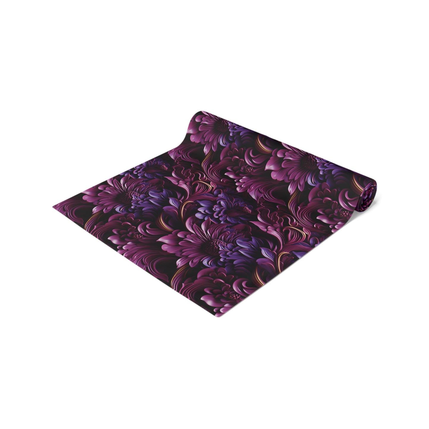 Purple Florals Table Runner (Cotton, Poly)