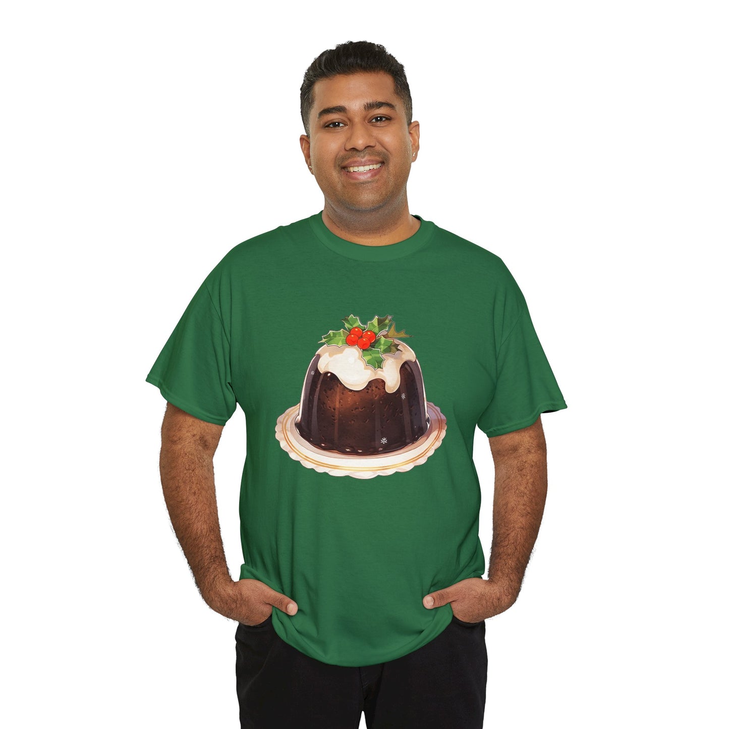 Christmas Pudding Unisex Heavy Cotton Tee