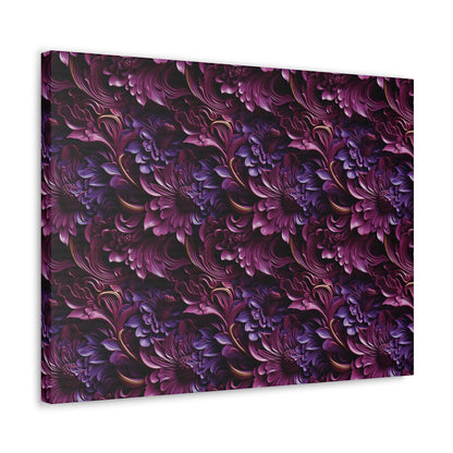 Purple Florals Canvas Gallery Wrap