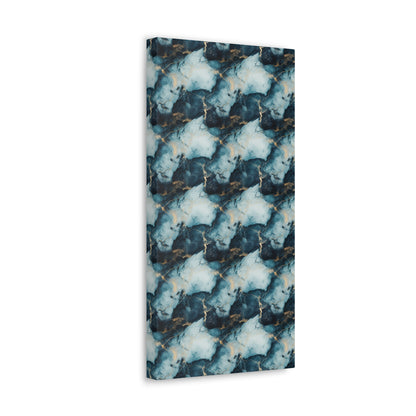 Cool Blue Marble Canvas Gallery Wrap