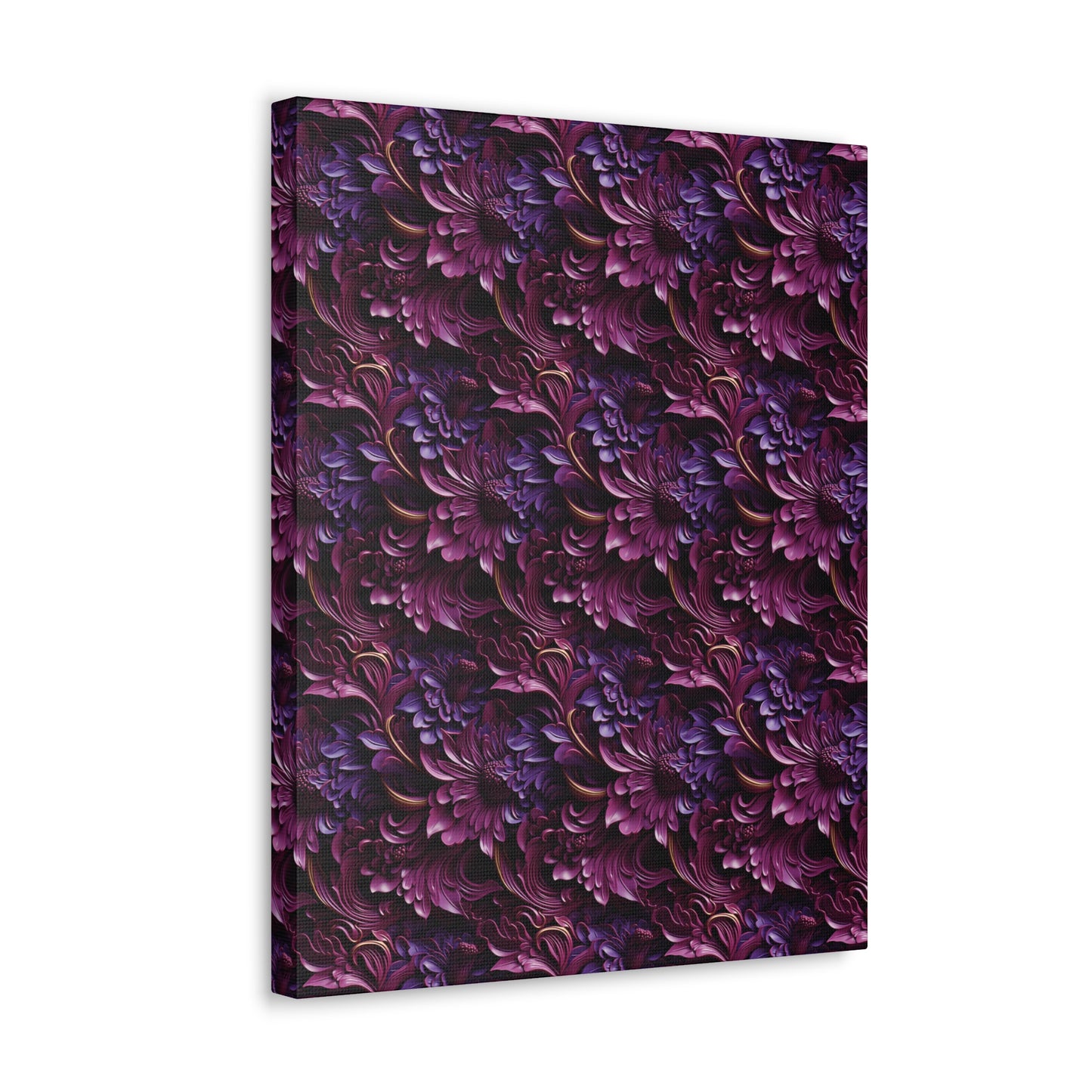 Purple Florals Canvas Gallery Wrap