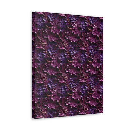 Purple Florals Canvas Gallery Wrap