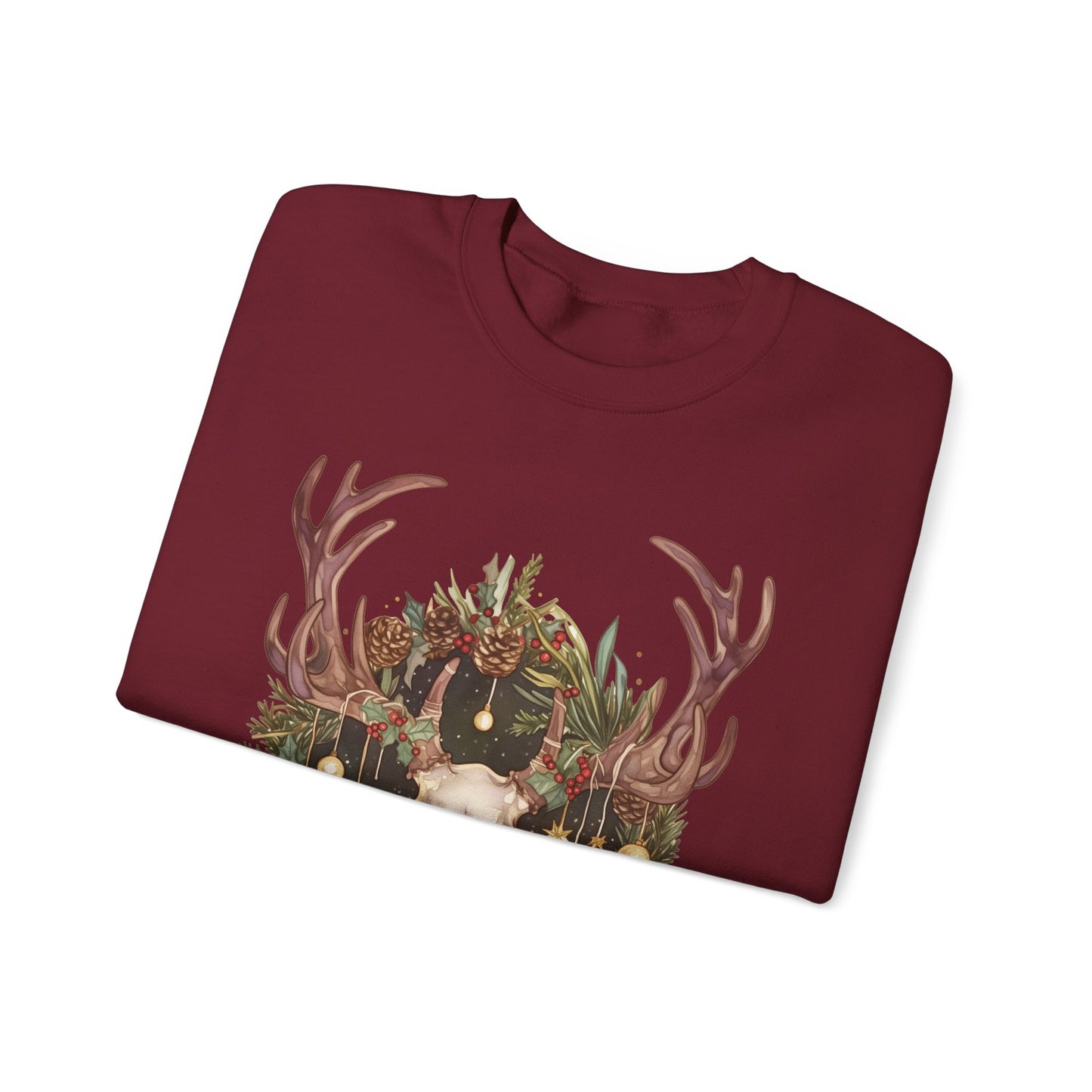 Reindeer Skull Unisex Heavy Blend™ Crewneck Sweatshirt