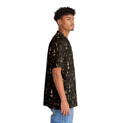 Cursed Sigils Men's Hawaiian Shirt (AOP)
