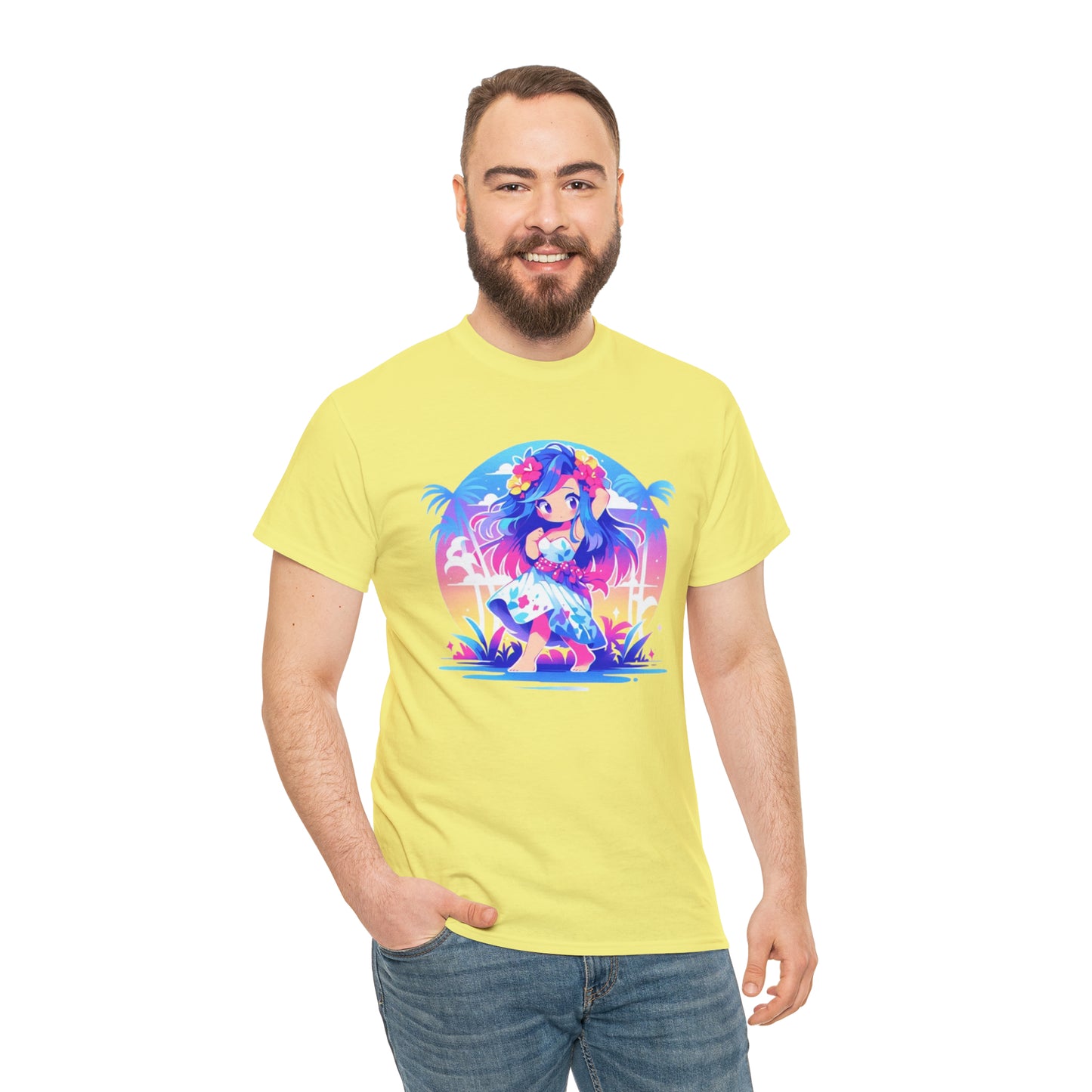 Hula Girl Unisex Heavy Cotton Tee