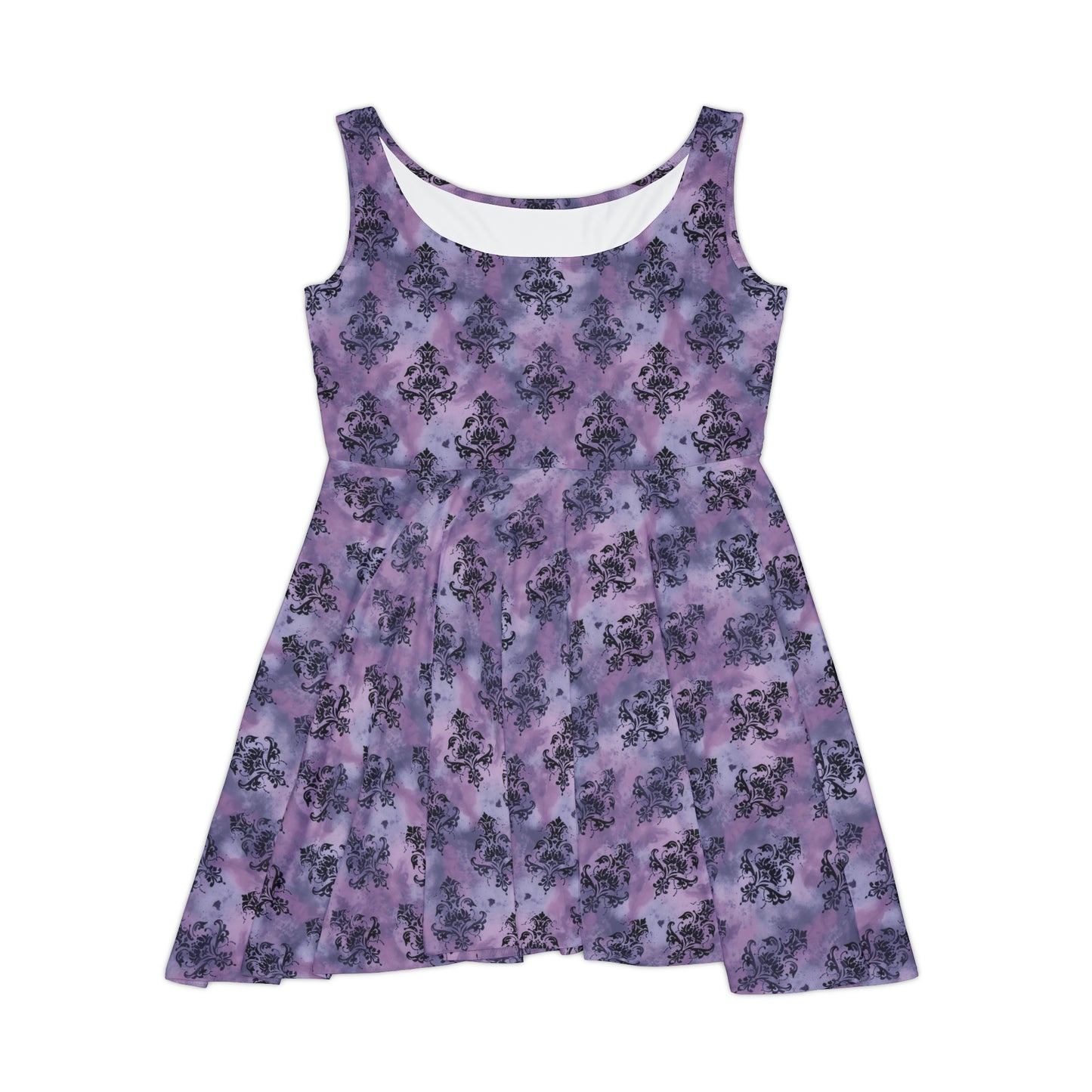 Pastel Goth Damask Women's Skater Dress (AOP)