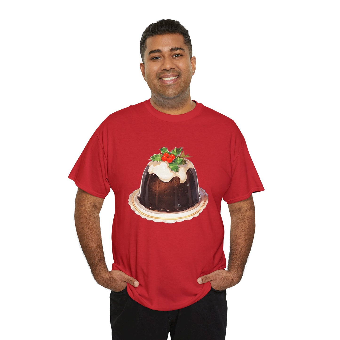 Christmas Pudding Unisex Heavy Cotton Tee