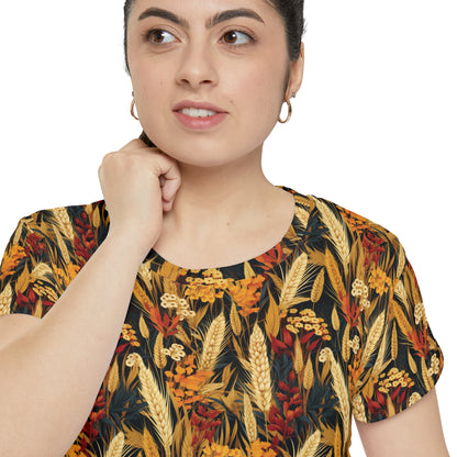 Wheat Women's Short Sleeve Shirt (AOP)