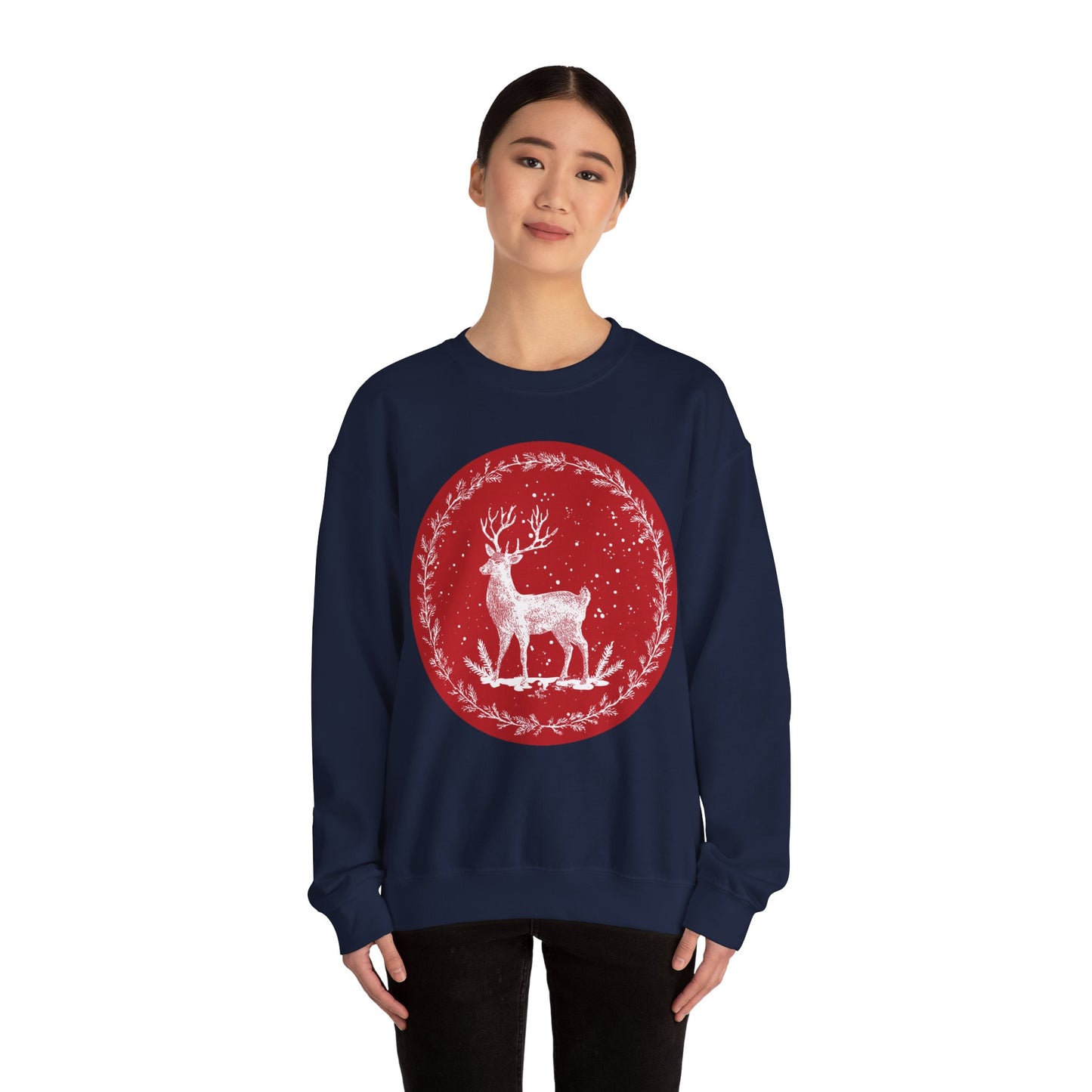 Rustic Deer Unisex Heavy Blend™ Crewneck Sweatshirt