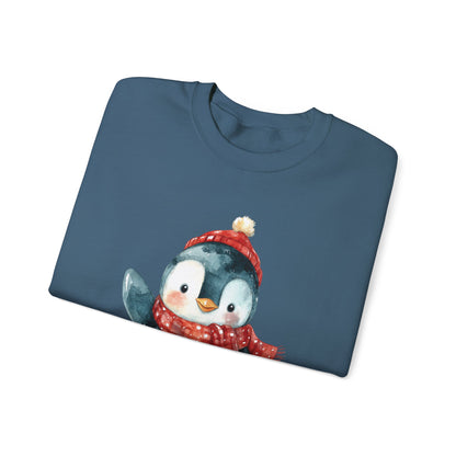 Festive Penguin Unisex Heavy Blend™ Crewneck Sweatshirt
