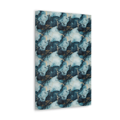 Cool Blue Marble Canvas Gallery Wrap