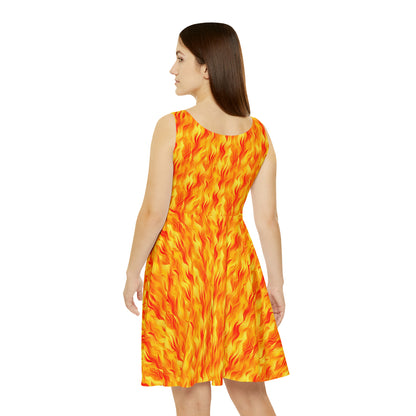 Bring the Heat Women's Skater Dress (AOP)
