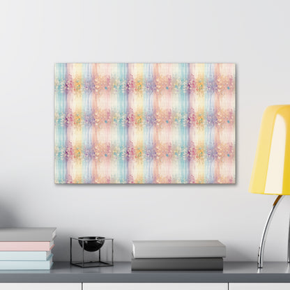 Floral Stripes Canvas Gallery Wrap