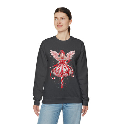 Candy Cane Angel Unisex Heavy Blend™ Crewneck Sweatshirt