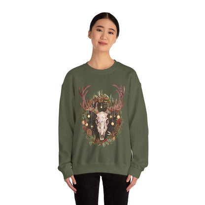 Reindeer Skull Unisex Heavy Blend™ Crewneck Sweatshirt