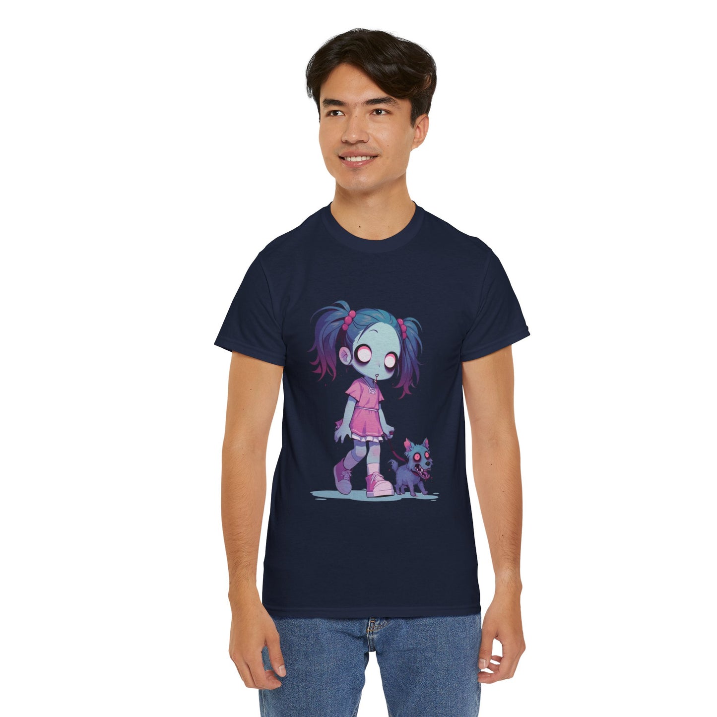 Zombie Dog Walker Unisex Heavy Cotton Tee