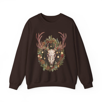 Reindeer Skull Unisex Heavy Blend™ Crewneck Sweatshirt