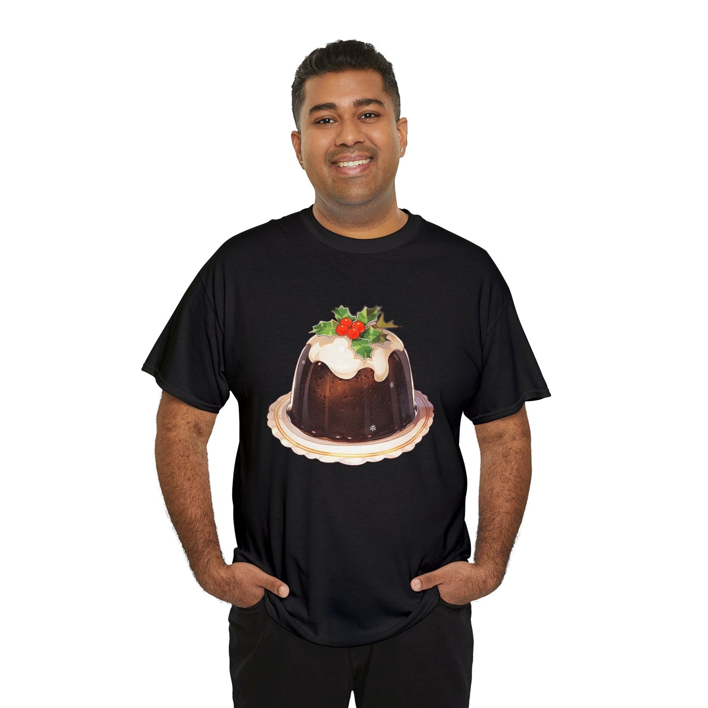 Christmas Pudding Unisex Heavy Cotton Tee