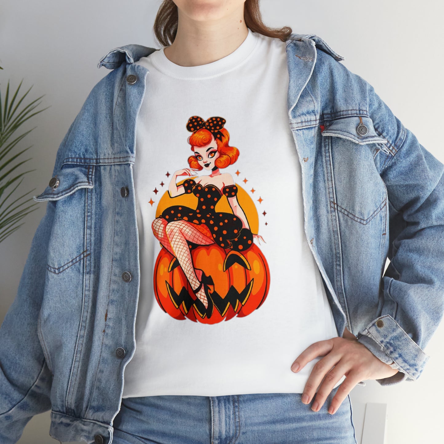 Pumpkin Pinup Unisex Heavy Cotton Tee