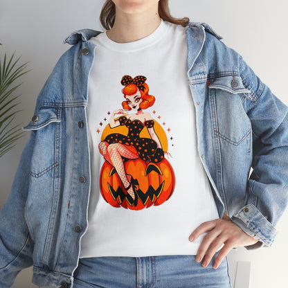 Pumpkin Pinup Unisex Heavy Cotton Tee