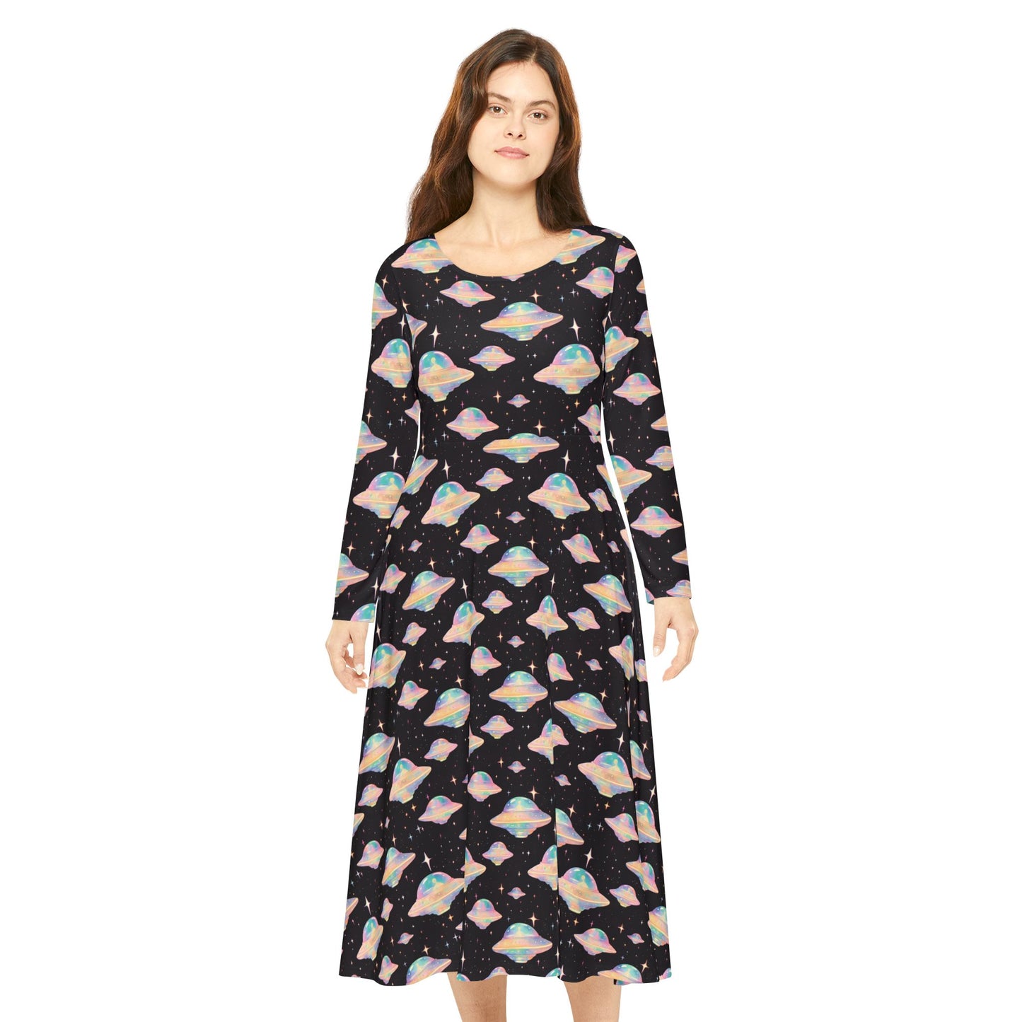 UFO Women's Long Sleeve Dance Dress (AOP)