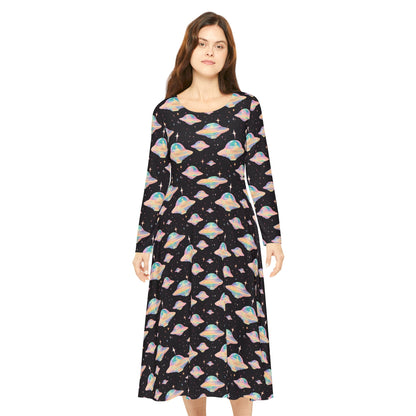 UFO Women's Long Sleeve Dance Dress (AOP)