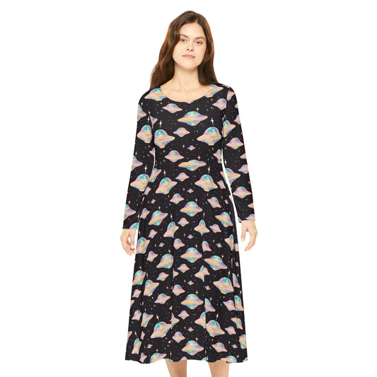 UFO Women's Long Sleeve Dance Dress (AOP)