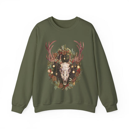 Reindeer Skull Unisex Heavy Blend™ Crewneck Sweatshirt