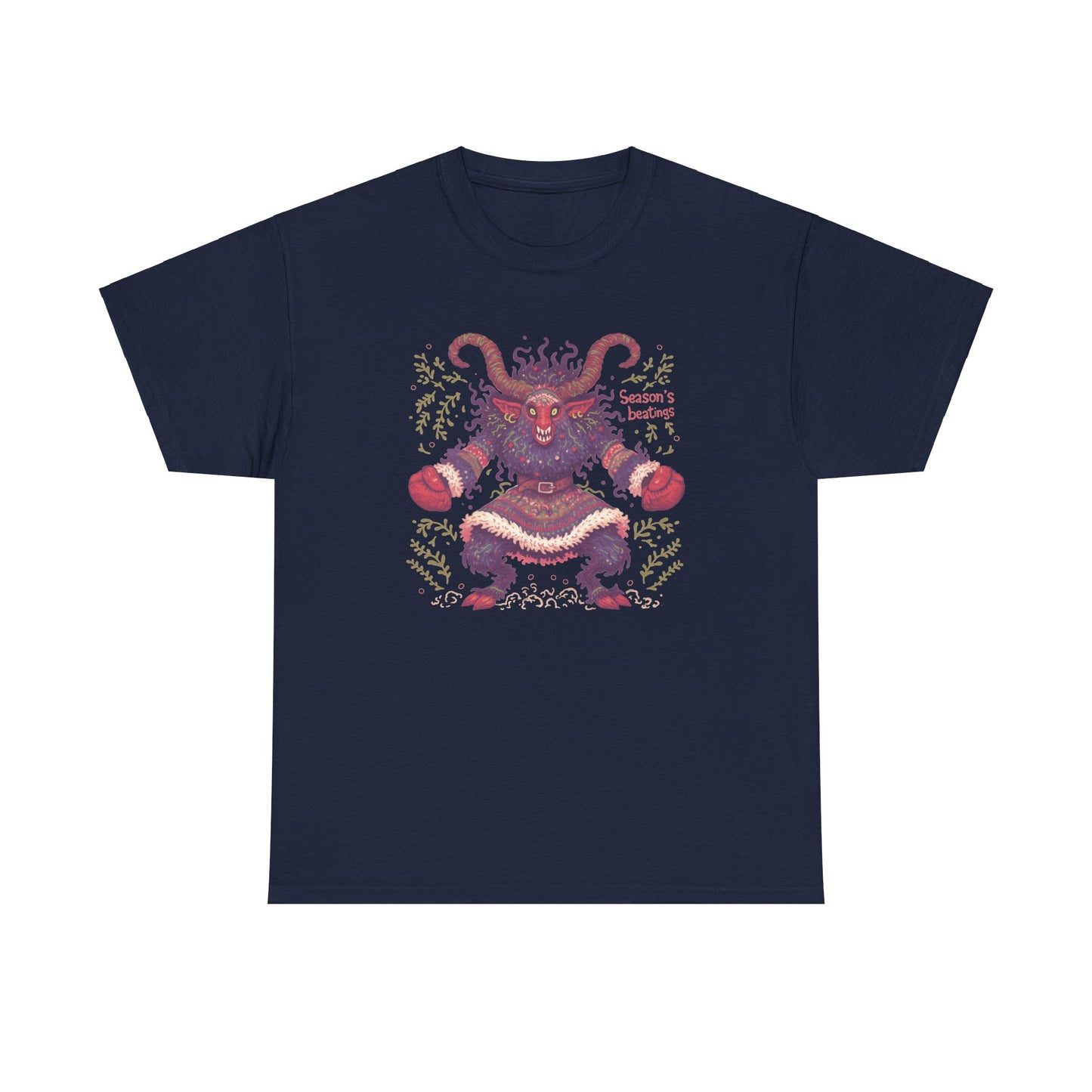 Season's Beatings (Krampus) Unisex Heavy Cotton Tee