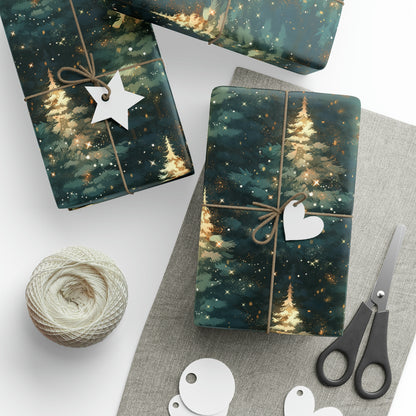 Twinkling Trees Wrapping Papers