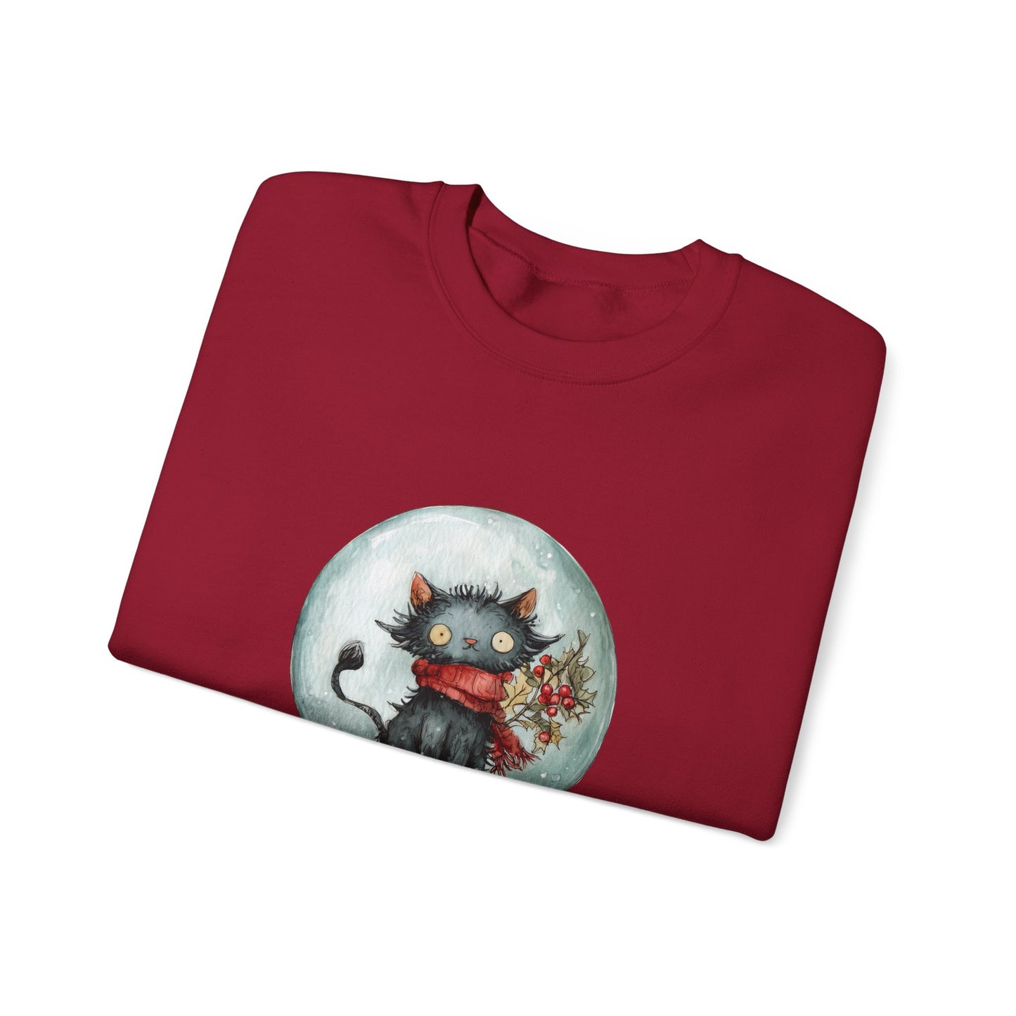 Snowglobe Cat Unisex Heavy Blend™ Crewneck Sweatshirt