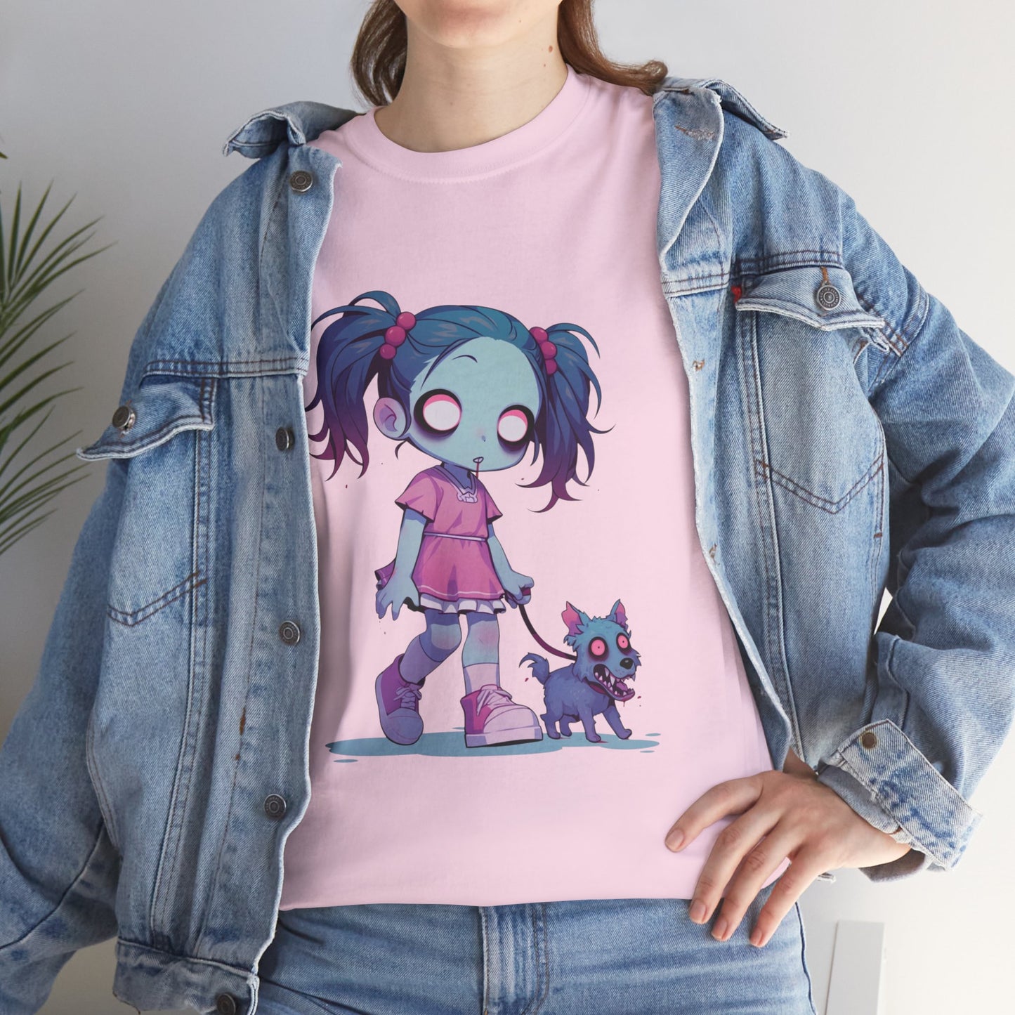 Zombie Dog Walker Unisex Heavy Cotton Tee