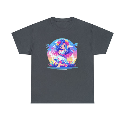 Hula Girl Unisex Heavy Cotton Tee