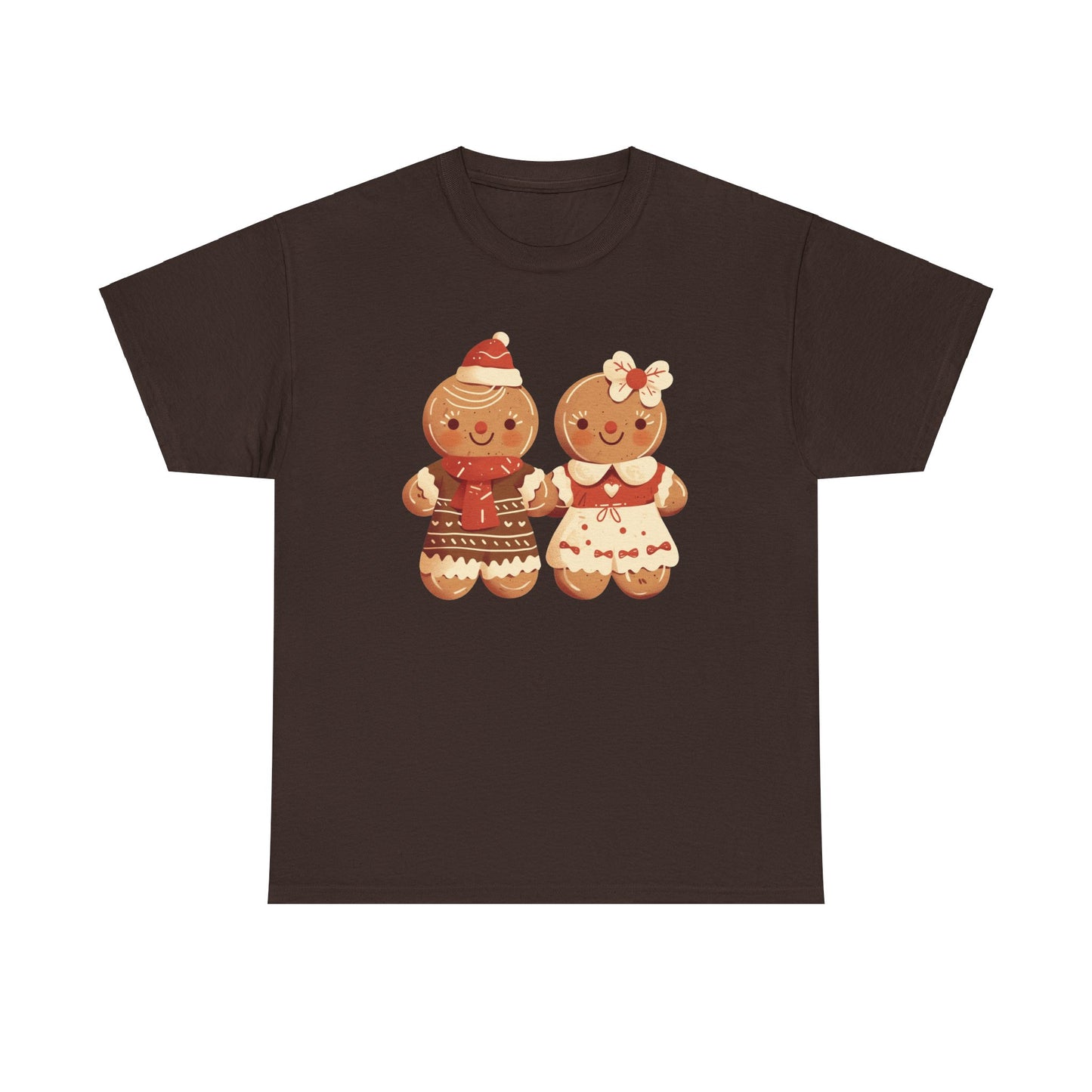 Gingerbread Couple Unisex Heavy Cotton Tee