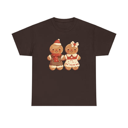 Gingerbread Couple Unisex Heavy Cotton Tee