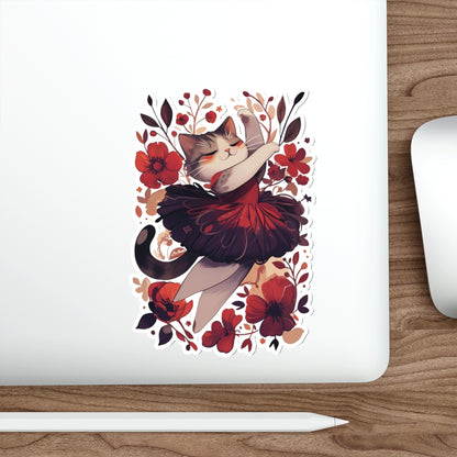 Ballet Cat Die-Cut Stickers