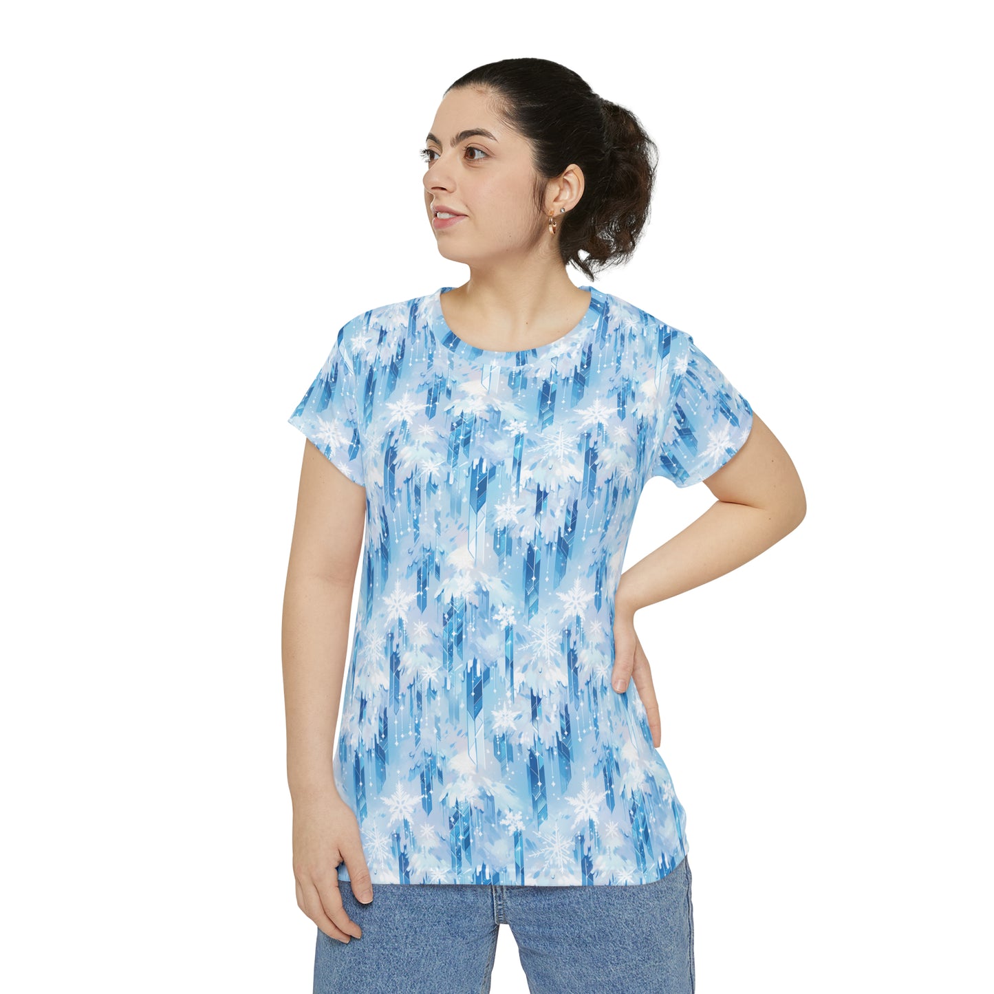 Icicles Women's Short Sleeve Shirt (AOP)