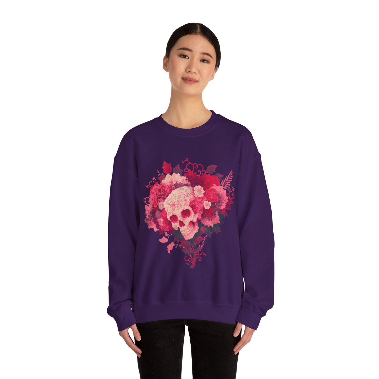 Skull Bouquet Unisex Heavy Blend™ Crewneck Sweatshirt
