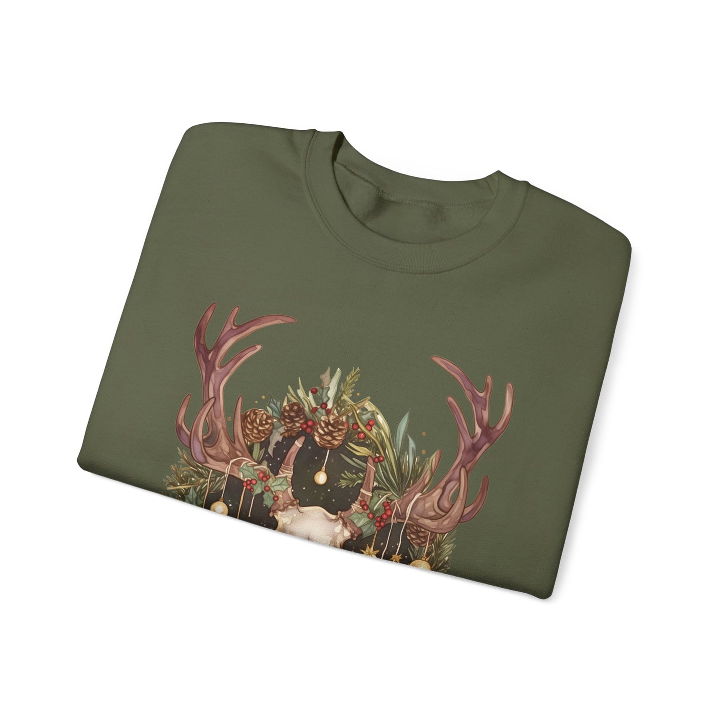 Reindeer Skull Unisex Heavy Blend™ Crewneck Sweatshirt