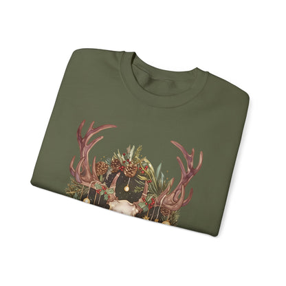 Reindeer Skull Unisex Heavy Blend™ Crewneck Sweatshirt