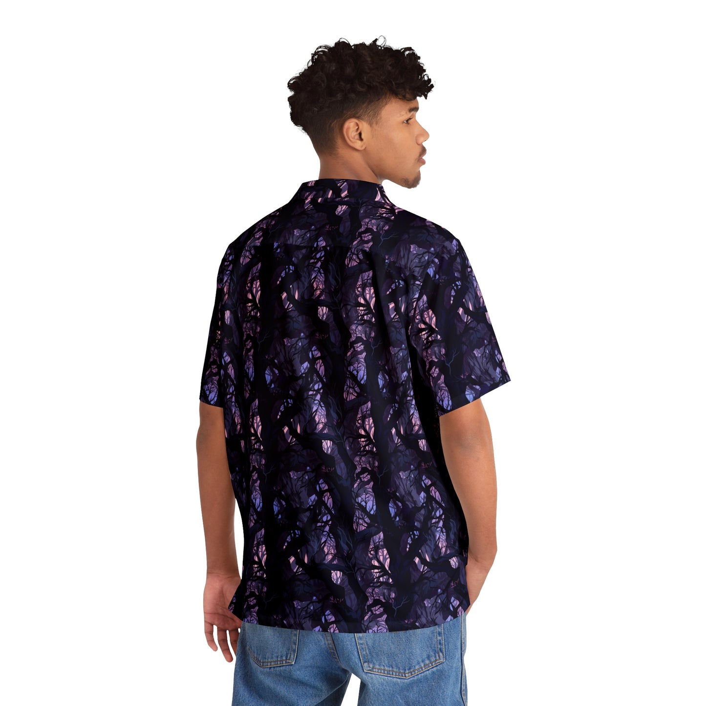 Haunted Forest Men's Hawaiian Shirt (AOP)