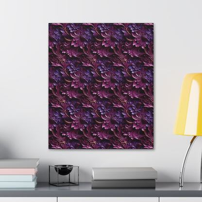 Purple Florals Canvas Gallery Wrap