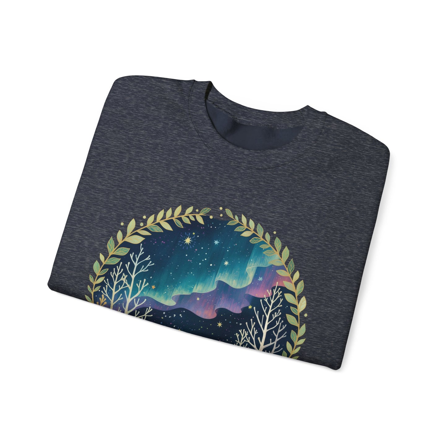 Aurora Polar Bears Unisex Heavy Blend™ Crewneck Sweatshirt