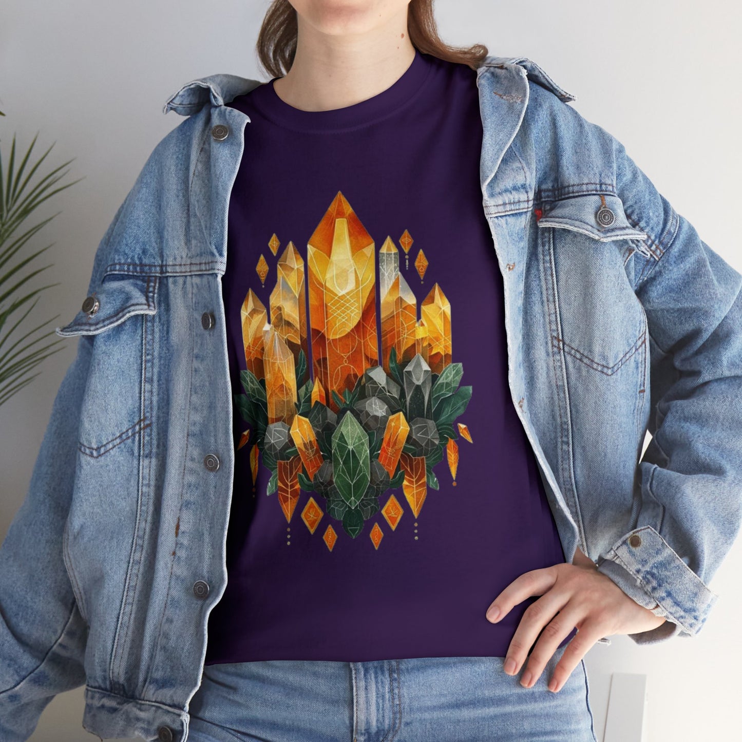 Earthen Crystal Cluster Unisex Heavy Cotton Tee