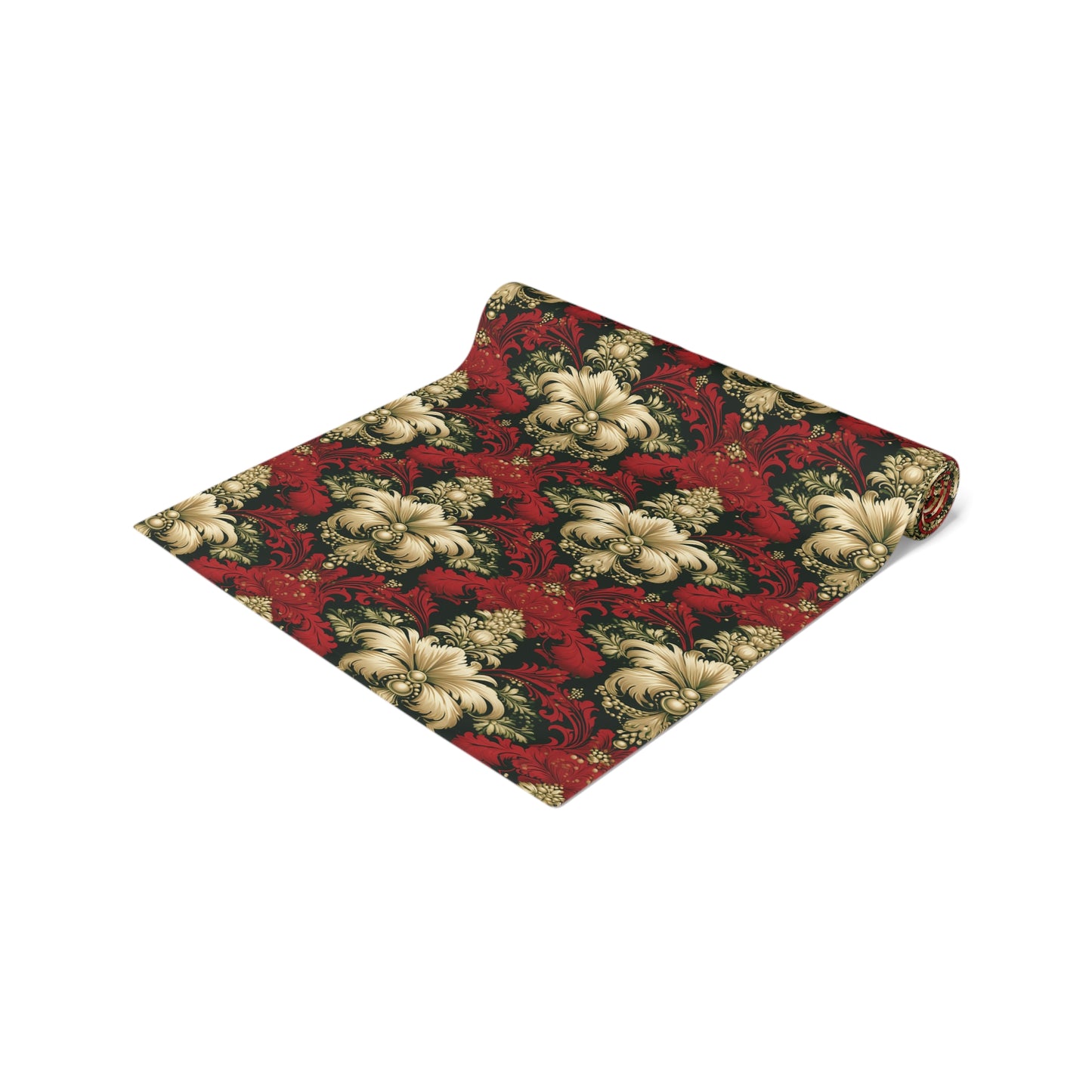 Christmas Damask Table Runner (Cotton, Poly)