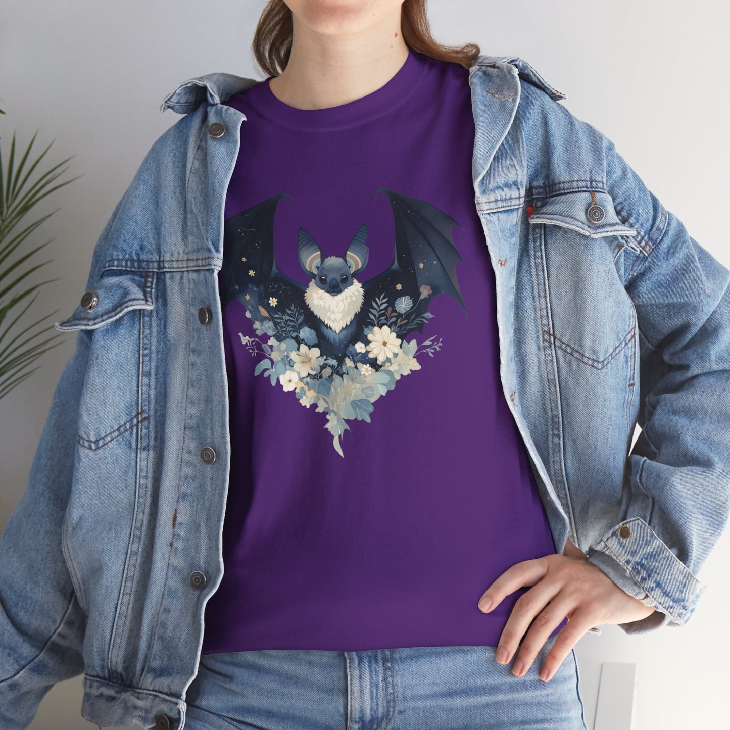 Midnight Bat Unisex Heavy Cotton Tee