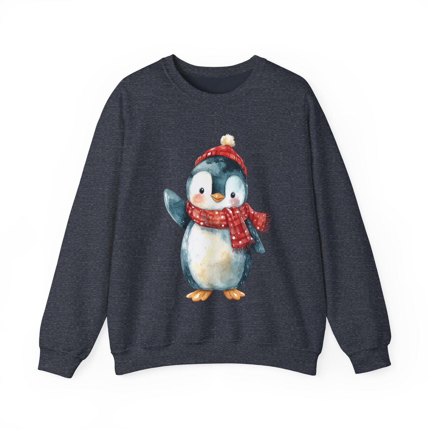 Festive Penguin Unisex Heavy Blend™ Crewneck Sweatshirt