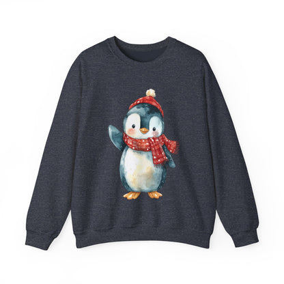 Festive Penguin Unisex Heavy Blend™ Crewneck Sweatshirt