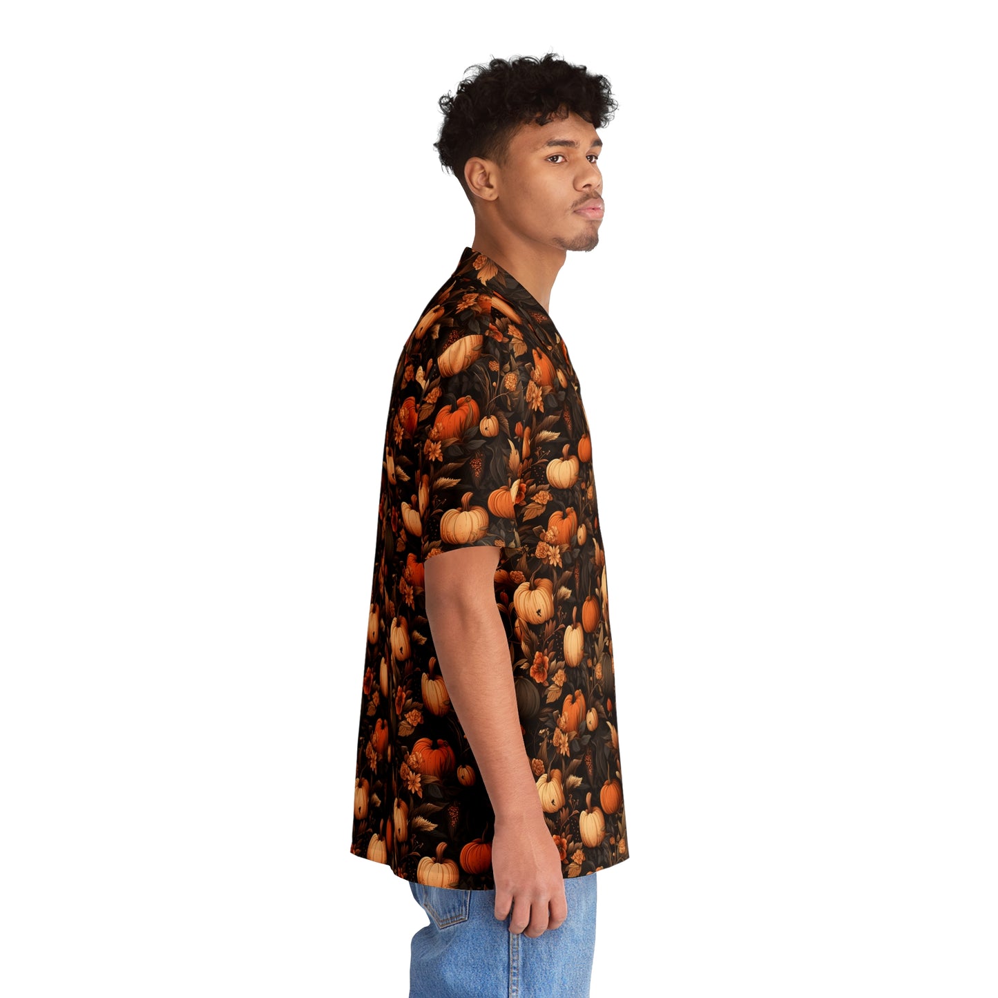 Pumpkin Harvest Men's Hawaiian Shirt (AOP)