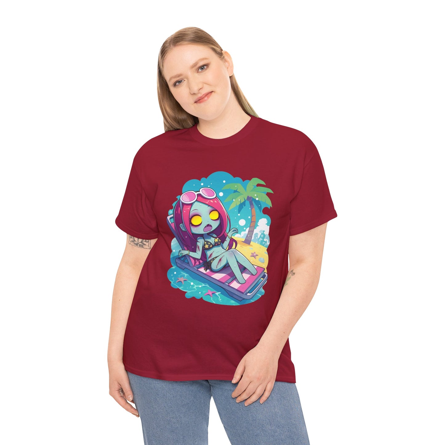 Beach Babe Zombie Unisex Heavy Cotton Tee